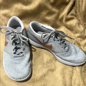 Nike Flex Contact Gray Bronze Athletic Running Sneaker Shoes Womens US Size 7.5